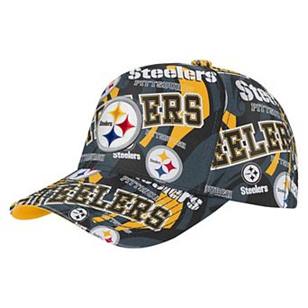 Youth Outerstuff Black Pittsburgh Steelers Shift Adjustable Hat