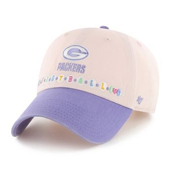 Youth '47 Pink/Purple Green Bay Packers Friendship Bracelet Clean Up Adjustable Hat
