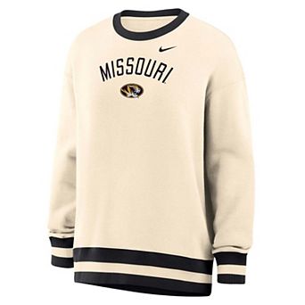 Women's Nike Natural Missouri Tigers Oversized Phoenix Fleece Sweatshirt