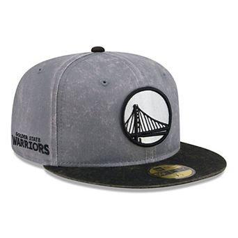 Men's New Era Gray/Black Golden State Warriors Washed 59FIFTY Fitted Hat
