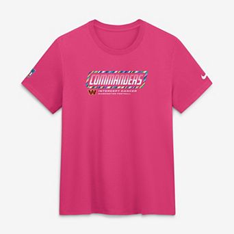 Women's Nike Pink Washington Commanders 2026 NFL Crucial Catch Tri-Blend Dri-FIT T-Shirt