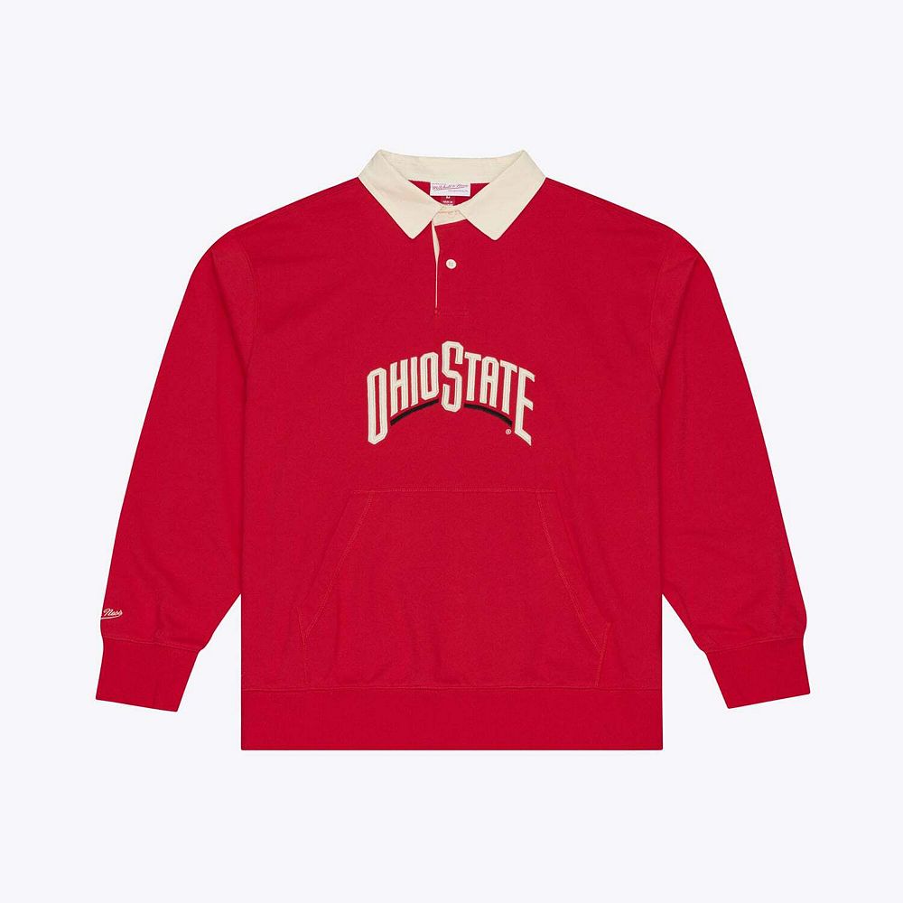 Men's Mitchell & Ness Scarlet Ohio State Buckeyes Retro Roots