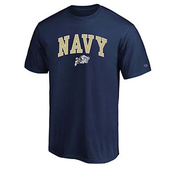 Men's Champion Navy Navy Midshipmen Champion Big & Tall Team Arch Over Wordmark T-Shirt