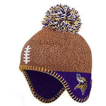 Preschool Outerstuff Brown Minnesota Vikings Football Head Knit Hat