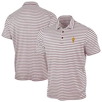 Men's Antigua Maroon Arizona State Sun Devils Space Stripe Polo