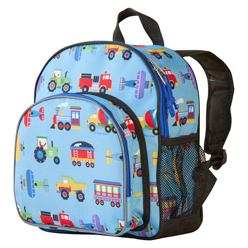 Wildkin Olive Kids Trains, Planes & Trucks Pack 'n Snack Backpack - Kids