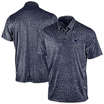 Men's Antigua Navy Penn State Nittany Lions Mono Floral Polo