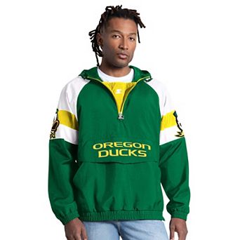 Men's Starter Green Oregon Ducks Street Cut Half-Zip Jacket