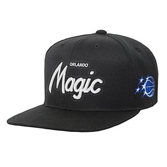 Youth Mitchell & Ness Black Orlando Magic Head Coach Flat Brim Snapback Hat