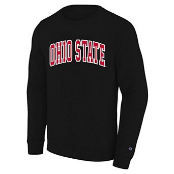Men's Big and Tall Champion Black Ohio State Buckeyes Arch Applique Sweatshirt