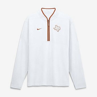 Men's Nike White Texas Longhorns Courtside Victory Dri-FIT Half-Zip Pullover