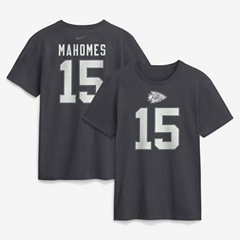 Men's Nike Patrick Mahomes Anthracite Kansas City Chiefs Name & Number T-Shirt