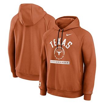 Men's Nike Kevin Durant Texas Orange Texas Longhorns Courtside Practice Dri-FIT Raglan Fleece Hoodie