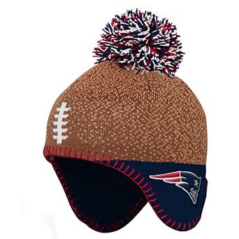 Preschool Outerstuff Brown New England Patriots Football Head Knit Hat