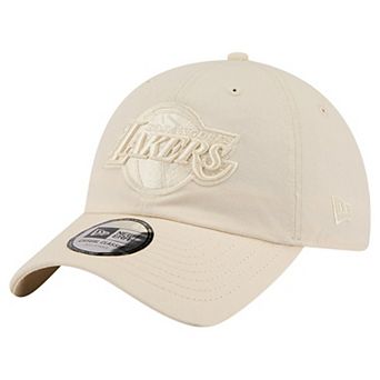 Men's New Era Cream Los Angeles Lakers Color Pack Casual Classic Adjustable Hat