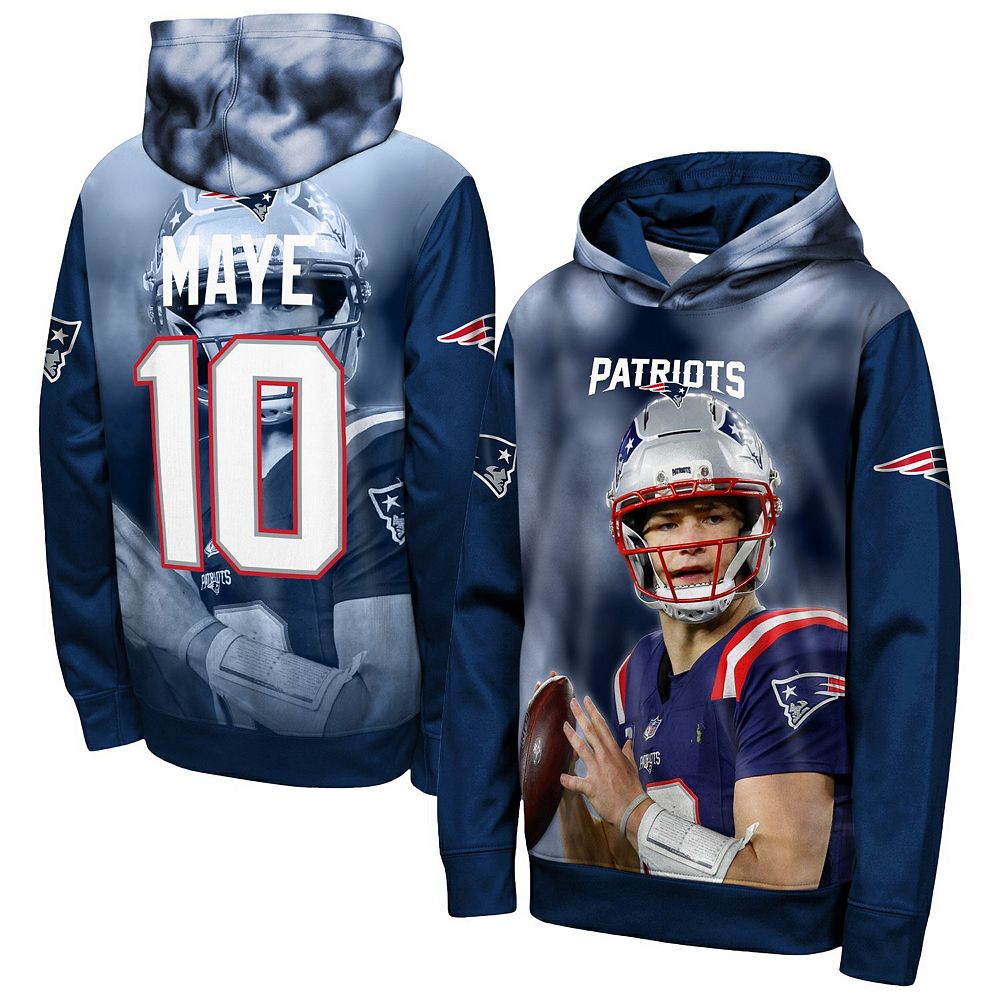 Youth Outerstuff Drake Maye Navy New England Patriots Peak Performance ...