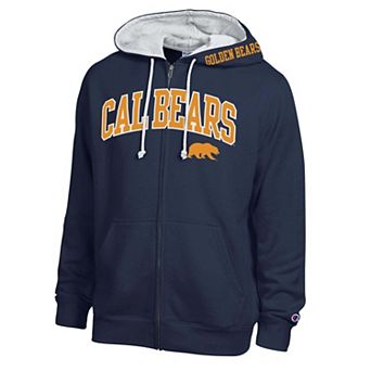 Men's Champion Navy Cal Bears Arch Logo Full-Zip Fleece Hoodie