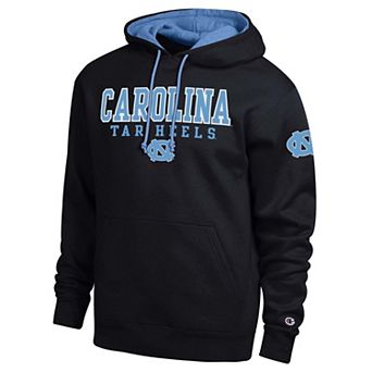 Men's Champion Black North Carolina Tar Heels Contrast Hoodie