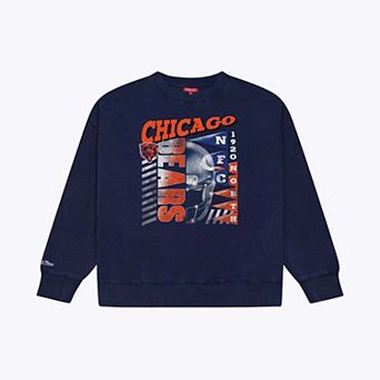 Women's Mitchell & Ness Navy Chicago Bears Street Graphic Crewneck Sweatshirt