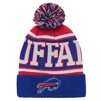 Youth Outerstuff Royal Buffalo Bills True Edge Cuffed Knit Hat with Pom