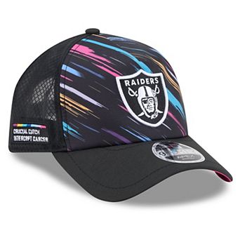 Men's New Era Black Las Vegas Raiders 2026 NFL Crucial Catch 9FORTY Apex Adjustable Hat