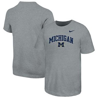 Youth Nike Gray Michigan Wolverines Arched Name Drop T-Shirt