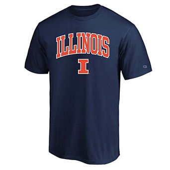 Men's Champion Navy Illinois Fighting Illini Champion Big & Tall Team Arch Over Wordmark T-Shirt