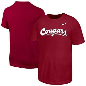 Youth Nike Crimson Washington State Cougars Core Wordmark T-Shirt