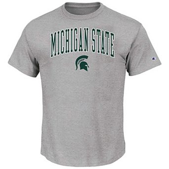 Men's Champion Heather Gray Michigan State Spartans Champion Big & Tall Team Arch Over Wordmark T-Shirt