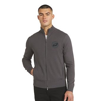 Men's J. Palmer Charcoal Philadelphia Eagles All-Season Full-Zip Sweater
