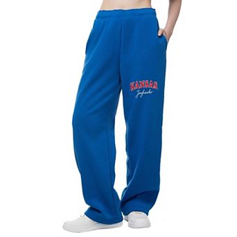 Women's ZooZatz Royal Kansas Jayhawks Wordmark Fleece Sweatpants