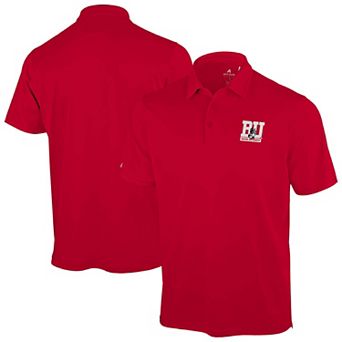 Men's Antigua Scarlet Boston University Unshakable Solid Polo