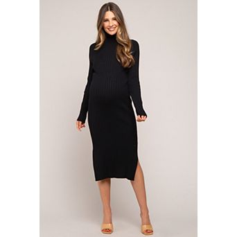 Maternity Long Sleeve Turtleneck Sweater Dress