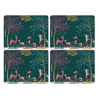 Sara Miller Woodland Tales Set of 4 Placemats 15.7" x 11.7"