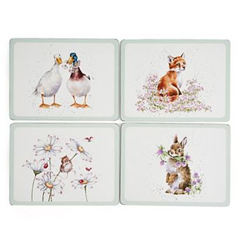 Wrendale Designs Wild Flowers Set of 4 Placemats 9" x 12"
