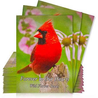 20 Pre-Filled Wildflower Seed Packets Funeral & Memorial Party Favors