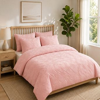 Peace Nest Geometric Textured Down Alternative Comforter Set