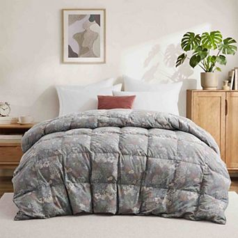 Peace Nest Printed All Season Down Feather Fiber Comforter with Smooth Polyester-Nylon Cover
