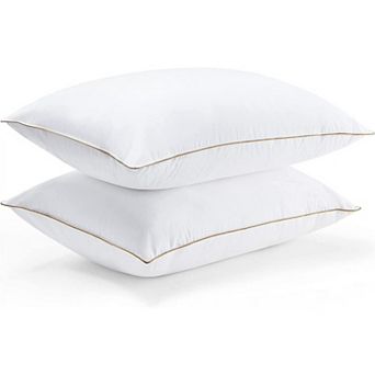 Peace Nest 2 Pack Soft Supportive Goose Feather Blend Pillows for Bed Sleeping