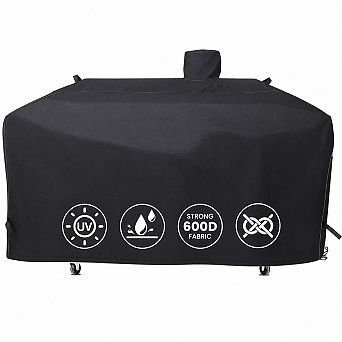 79 Inch All Weather Polyester Grill Cover for Combo Grills with Reflective Tape