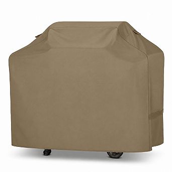55 Inch Outdoor Grill Cover Waterproof Heavy Duty Fade Resistant Taupe 55x23x42 Inch