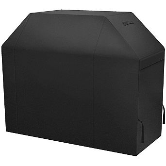 55 Inch Heavy Duty Waterproof Grill Cover 600D Polyester 55x23x42 Inch Black