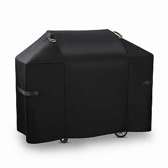 Heavy Duty 58 Inch Waterproof 600D Grill Cover for Outdoor BBQ Gas Grills with Straps