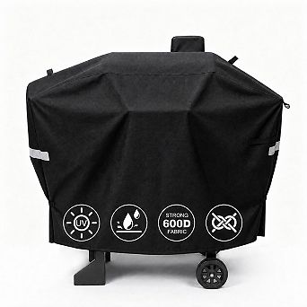 Full Length Heavy Duty Waterproof Grill Cover for 24 Inch Pellet and Smoker Grills