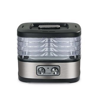 Commercial Chef Food Dehydrator - 5 BPA-Free 10 x 9.25 Adjustable Height Trays - Rotary Knob Dials
