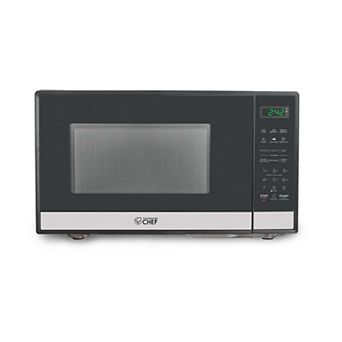 Commercial Chef 0.9 Cu Ft Countertop Microwave Oven - Touch Controls - 900W - 10.6-Inch Turntable