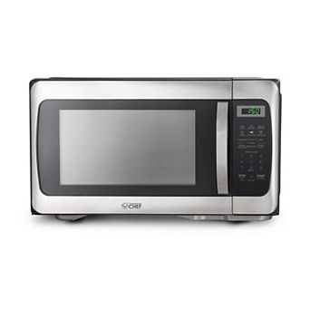 Commercial Chef Countertop Microwave with Digital LED Display-Stainless