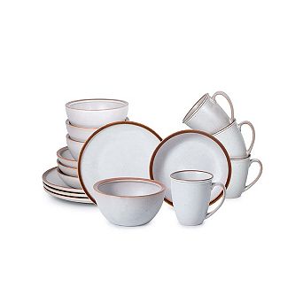 Table 12 Maldan 16 pc Dinnerware Set - Service for 4 - Stoneware with Reactive Glaze