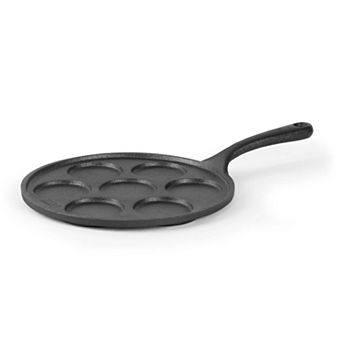 Commercial Chef Mini Pancake Maker Pan - Pre-Seasoned Cast Iron - Seven 2.5-Inch Diameter Sections
