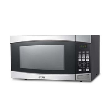 Commercial Chef 1.4 Cu Ft Countertop Microwave Oven - Touch Controls - 1100W - 12.4-Inch Turntable
